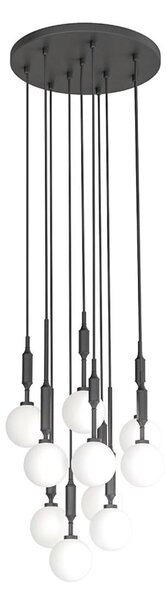 Open Design OR85372 - Lampadario a sospensione su cavo ERO 10xG9/8W/230V nero