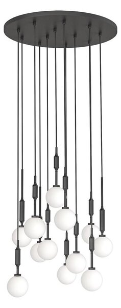 Open Design OR85402 - Lampadario sospeso a cavo ERO 12xG9/8W/230V nero