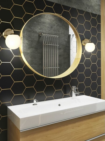 Open Design OR81398 - Applique da bagno BAO 1xG9/8W/230V IP44 dorata