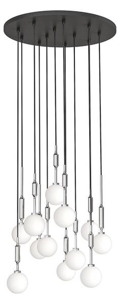 Open Design OR85389 - Lampadario a sospensione ERO su cavo 12xG9/8W/230V cromo lucido