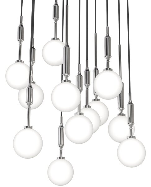 Open Design OR85389 - Lampadario a sospensione ERO su cavo 12xG9/8W/230V cromo lucido