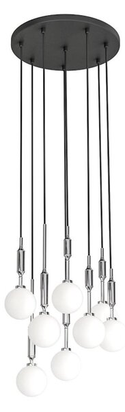 Open Design OR85327 - Lampadario sospeso a cavo ERO 8xG9/8W/230V cromato lucido