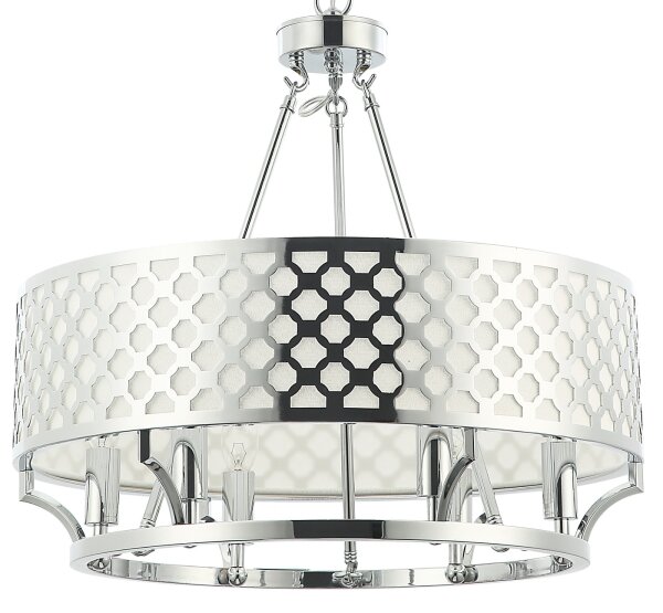 Open Design OR84375 - Lampadario a catena VERNO 6xE14/12W/230V cromato lucido