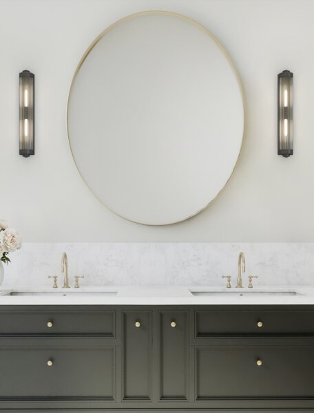 Open Design OR84498 - Applique da parete per bagno FUMI 2xG9/8W/230V IP44 nera