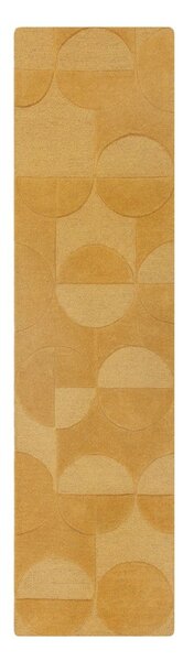 Tappeto giallo ocra in lana 60x230 cm Gigi - Flair Rugs