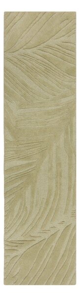 Tappeto verde in lana 60x230 cm Lino Leaf - Flair Rugs