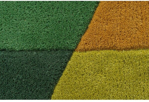 Tappeto in lana giallo/verde 60x230 cm Prism - Flair Rugs