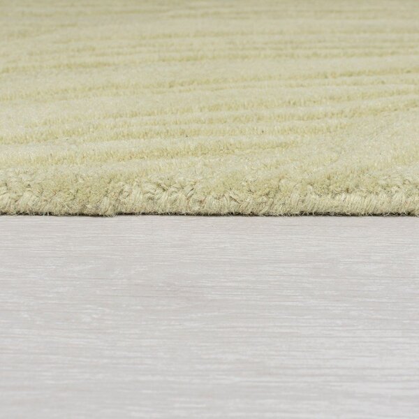 Tappeto verde in lana 60x230 cm Lino Leaf - Flair Rugs