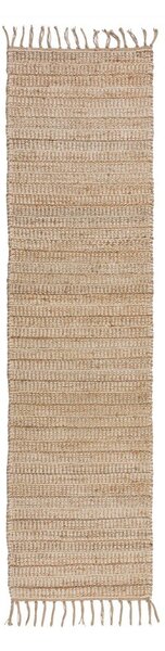 Passatoia di colore naturale in iuta tessuta a mano 60x230 cm Levi – Flair Rugs