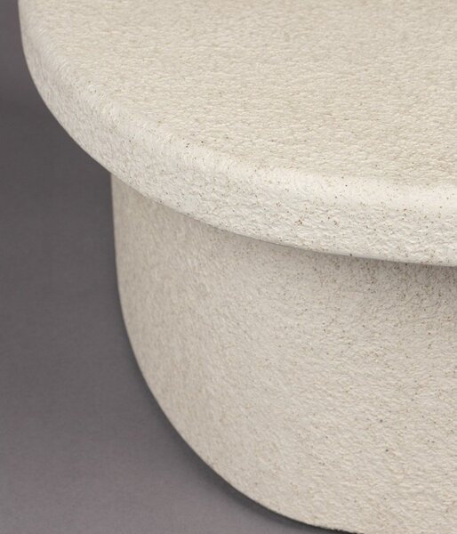 Tavolino da salotto beige con effetto marmo 49x74 cm Veda – Dutchbone