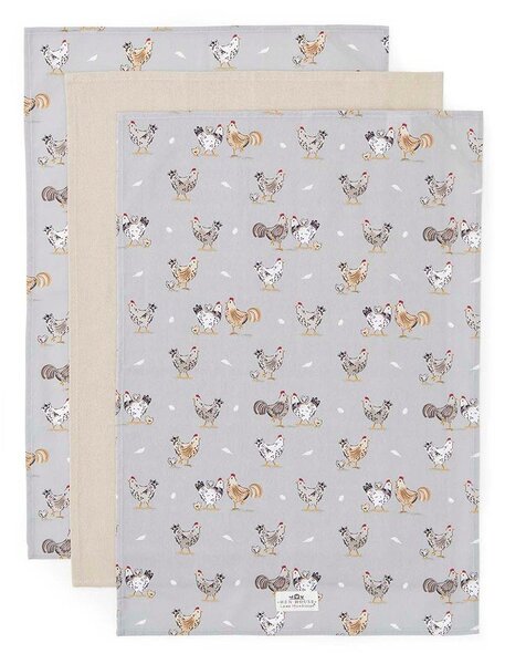 Set di strofinacci in cotone 3 pz 45x65 cm Hen House – Cooksmart ®