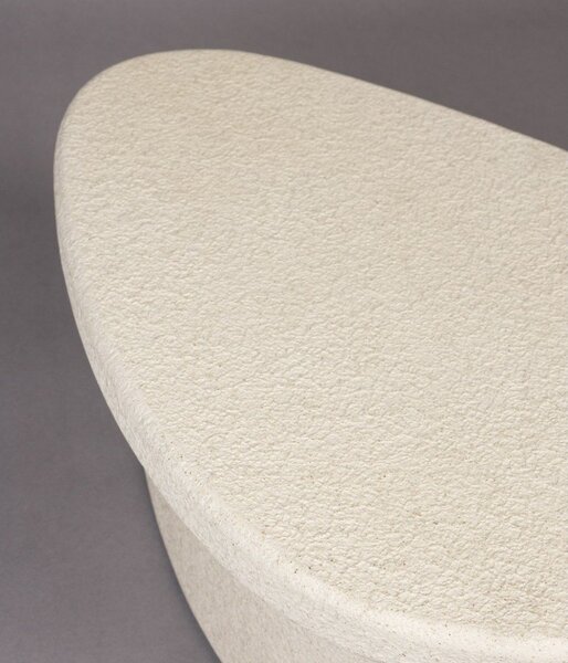Tavolino da salotto beige con effetto marmo 49x74 cm Veda – Dutchbone