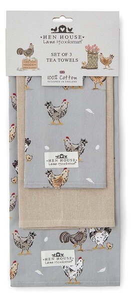 Set di strofinacci in cotone 3 pz 45x65 cm Hen House – Cooksmart ®