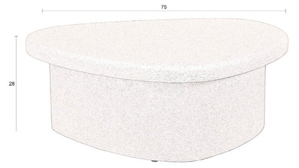 Tavolino da salotto beige con effetto marmo 49x74 cm Veda – Dutchbone