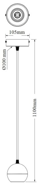 Osram - Lampada a sospensione SPOT SPHERAL 1xGU10/6W/230V bianca