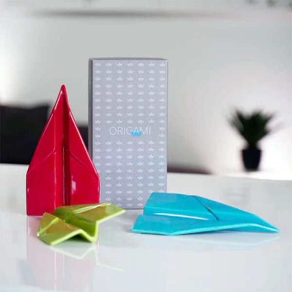 AEROPLANINO ORIGAMI ROSSO CERAMICHE CRESCENTINI ART. 2526
