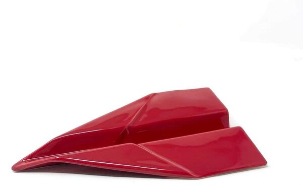 AEROPLANINO ORIGAMI ROSSO CERAMICHE CRESCENTINI ART. 2526