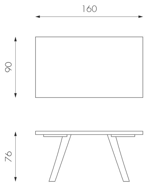 E-STYLO Tavolo Allungabile Top in truciolare di pioppo impiallacciato e bordo massellato Gambe in metallo verniciato Allunghe esterne impiallacciate,90cm X 160/240cm H. 76cm,Top: rovere naturale allunghe: rovere naturale gambe: nero