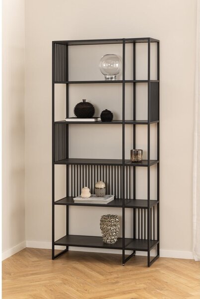 Libreria nera in pietra 85x185 cm Strington - Actona