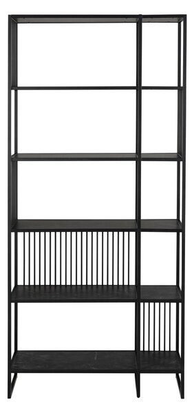 Libreria nera in pietra 85x185 cm Strington - Actona
