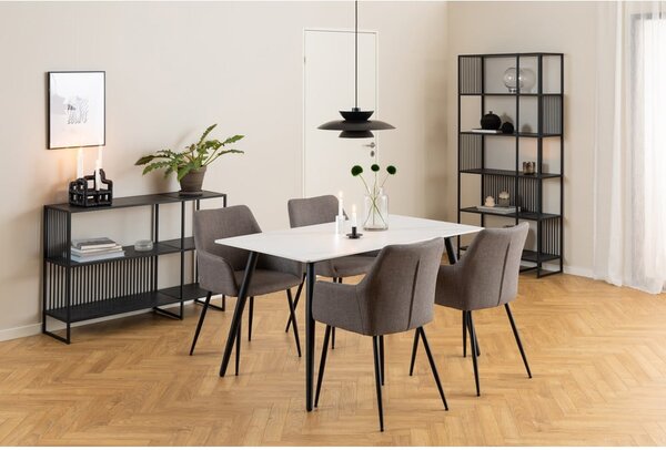 Libreria nera in pietra 85x185 cm Strington - Actona