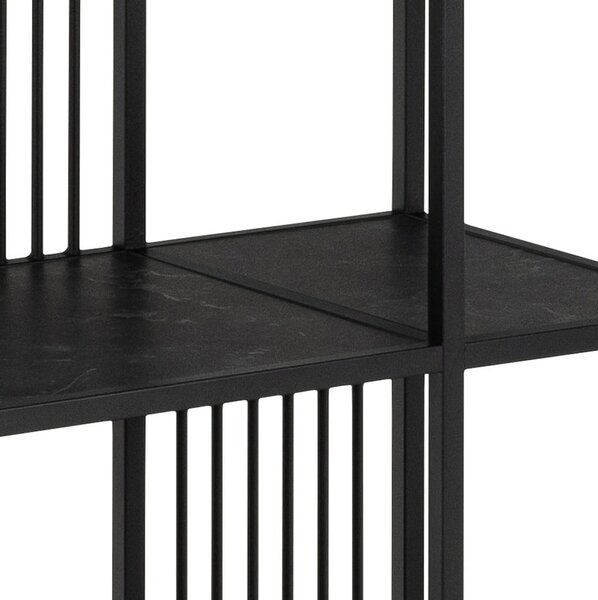 Libreria nera in pietra 85x185 cm Strington - Actona