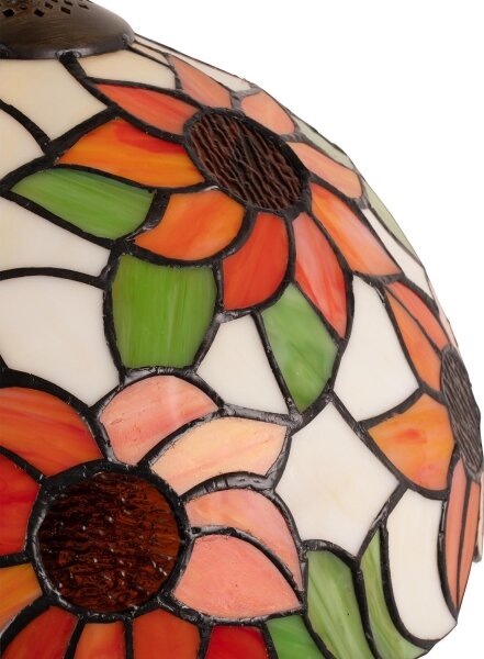 Brilagi - lampada da tavolo Tiffany a vetri colorati SUNFLOWER 1xE27/60W/230V + 1xE14/40W