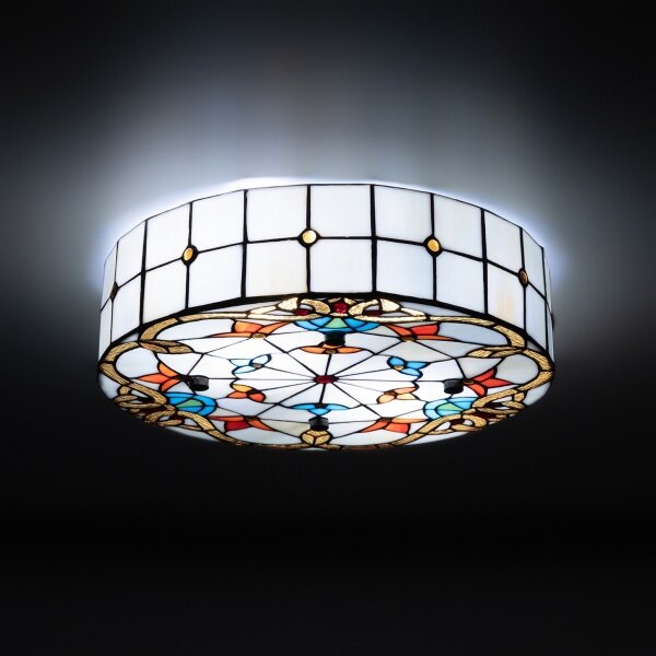 Brilagi - Plafoniera Tiffany in vetro colorato MIRABELLA 3xE27/60W/230V diam. 40 cm