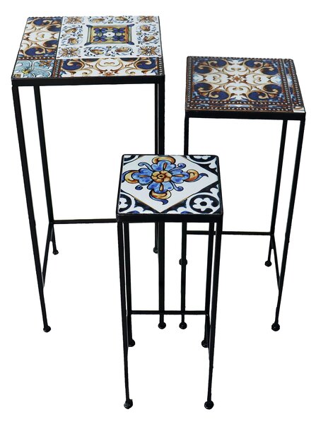 SILVES - set tre fioriere quadrate
