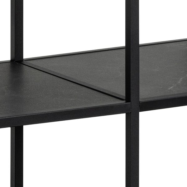 Libreria nera in pietra 120x83 cm Strington - Actona