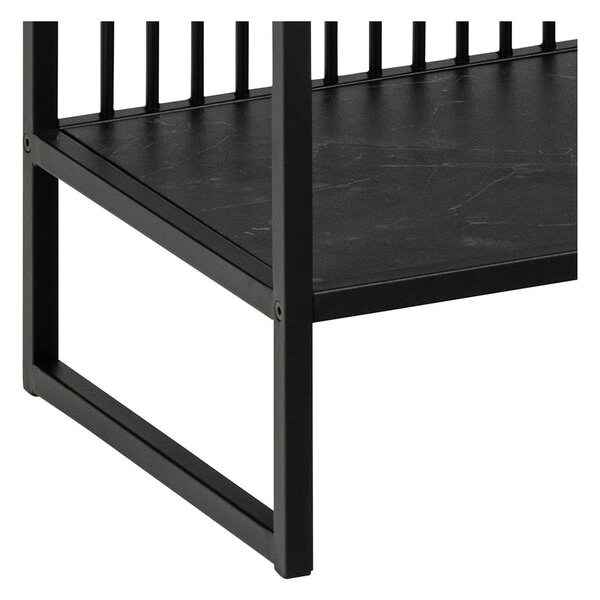 Libreria nera in pietra 120x83 cm Strington - Actona