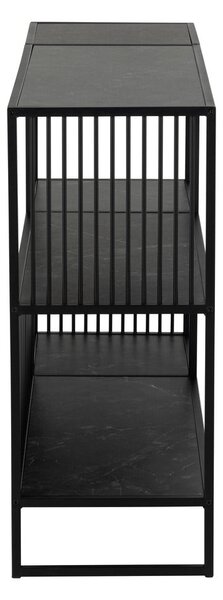 Libreria nera in pietra 120x83 cm Strington - Actona