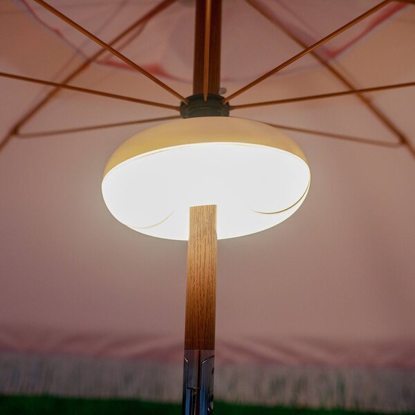 Newgarden Luce ricaricabile a LED Lima, IP54, RGBW, parasole dimmerabile, Bianco / Opale, Plastica, Moderno