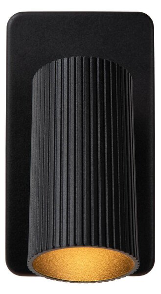 Lucide Applique da parete Clubs, dimmerabile, Nero, Soggiorno / Sala da pranzo, Alluminio, Moderno, Applique