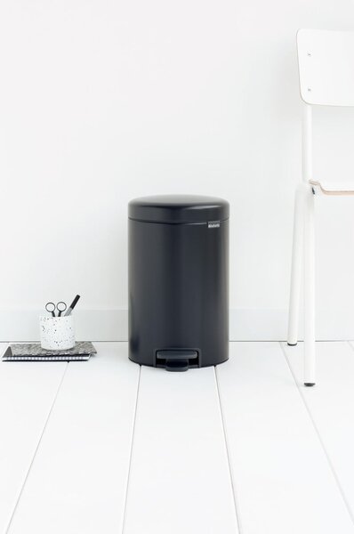 Bidone in acciaio nero opaco 12 l NewIcon - Brabantia