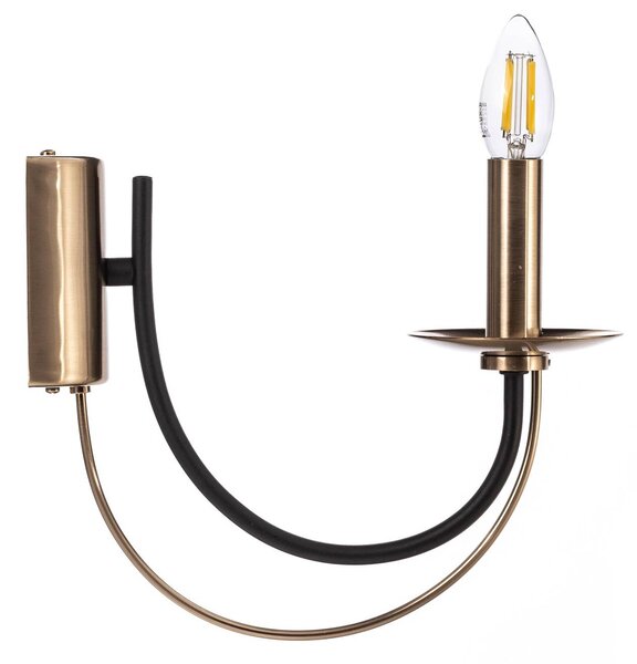 Lucea Applique Ferra, ottone anticato, 1 luce