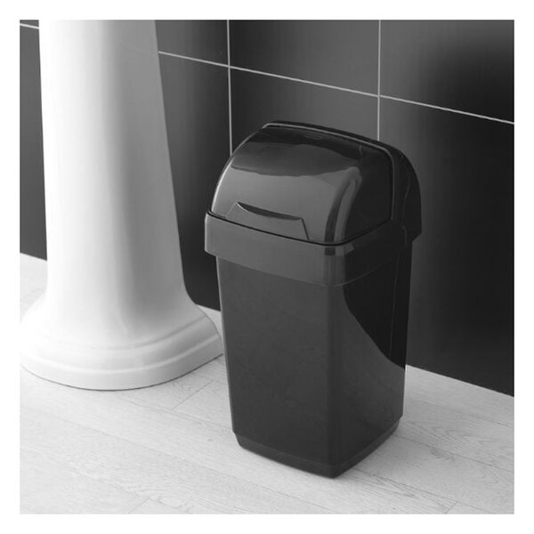 Cestino nero Roll Top, 22,5 x 23 x 42,5 cm - Addis