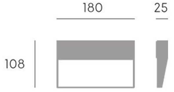 Segnapasso Rettangolare Moderno Geo Alluminio Caffè 6W Led 4000K