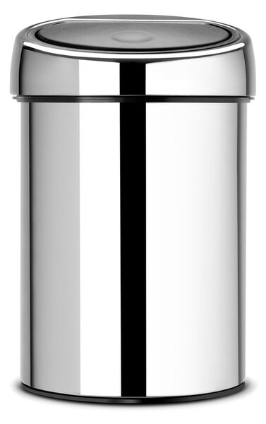 Bidone touch in acciaio color argento lucido 3 l Touch Bin - Brabantia
