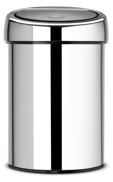 Bidone touch in acciaio color argento lucido 3 l Touch Bin - Brabantia