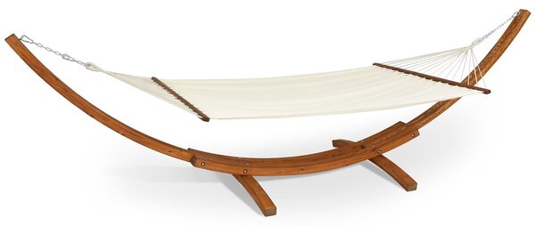 Amaca con supporto in legno Kiwi di Garden Point bianco
