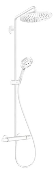 Hansgrohe Croma Select S - Set doccia Showerpipe 280 con termostato, EcoSmart, bianco opaco 26891700
