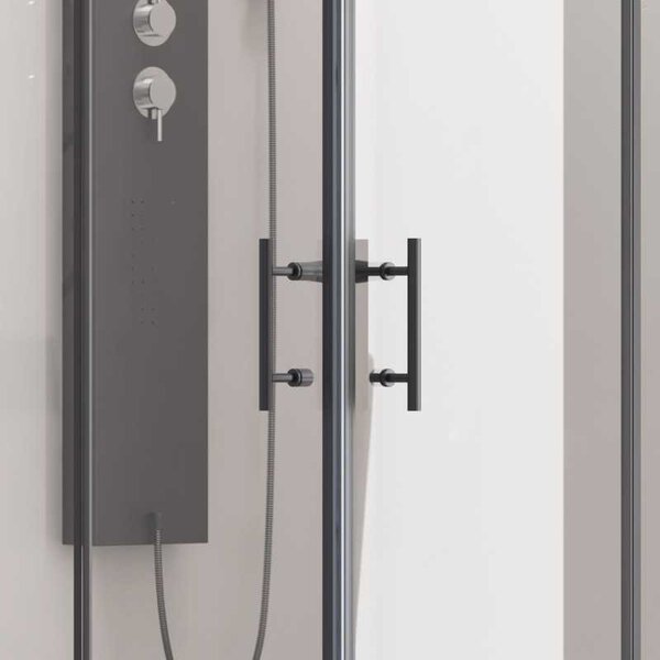Kamalu box doccia 80x150cm finitura nera mat modello kf1000b