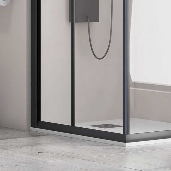 Kamalu box doccia 80x150cm finitura nera mat modello kf1000b