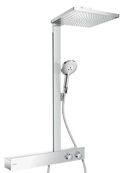 Hansgrohe Raindance E - Set doccia Showerpipe 300 con termostato 600, EcoSmart 9 l/min, cromato 27364000