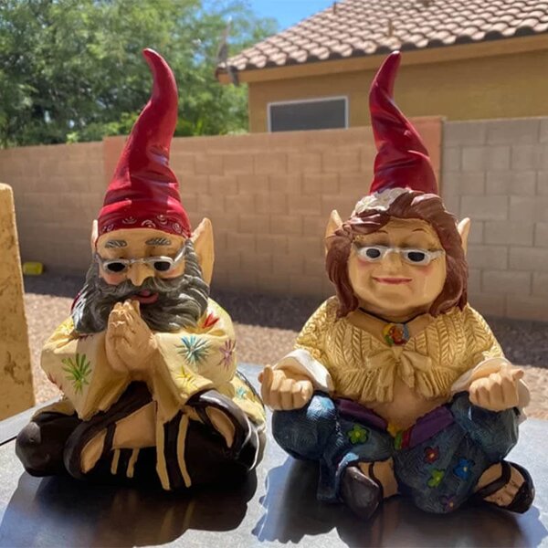 Coppia Di Gnomi Da Giardino Gnomestock