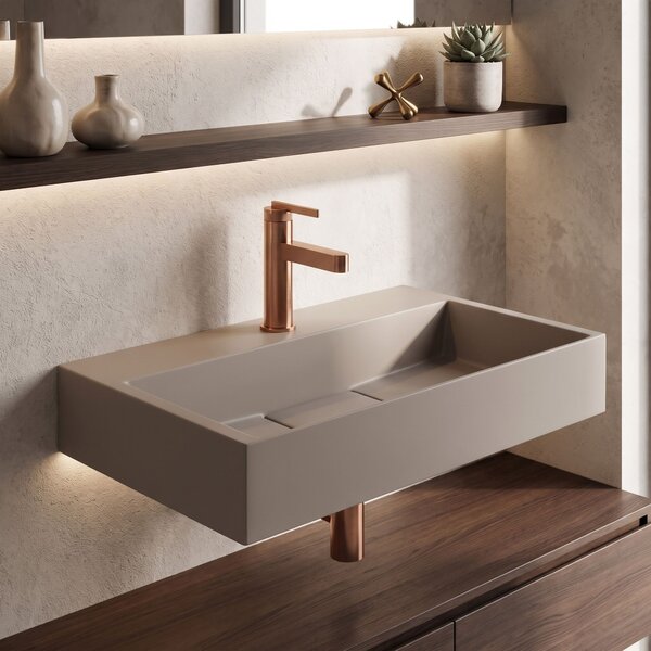 Lavabo in conglomerato Rea GOYA TAUPE 60CM