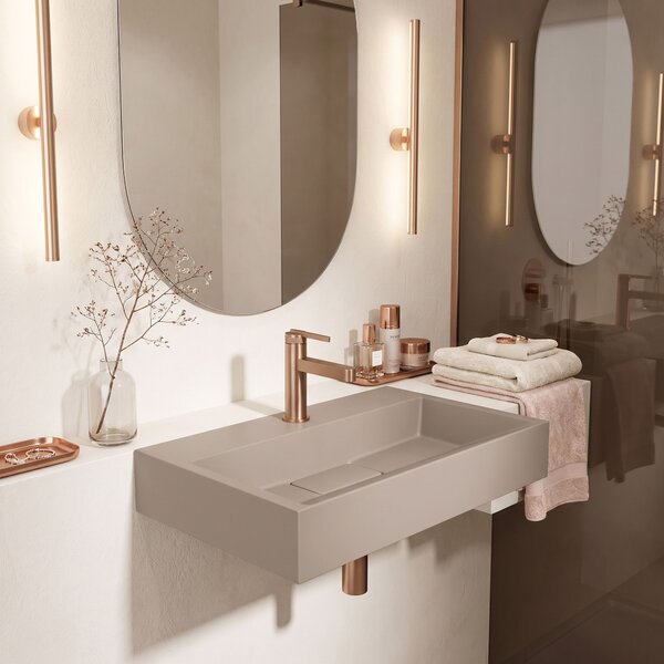 Lavabo in conglomerato Rea GOYA TAUPE 50CM