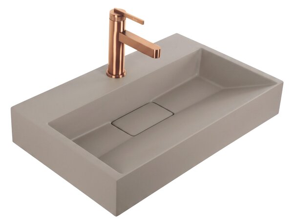 Lavabo in conglomerato Rea GOYA TAUPE 50CM