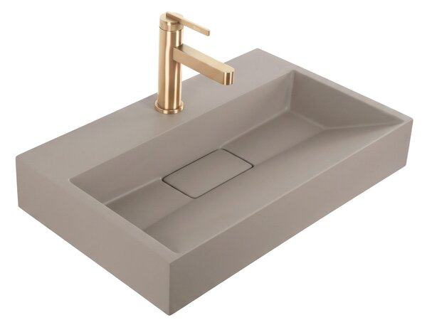 Lavabo in conglomerato Rea GOYA TAUPE 50CM